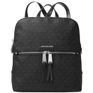 NWT Michael Kors Mott Chain Leather Black Convertible Backpack New Rare Michael Kors XS Mott Convertible Black Leather  main image 2